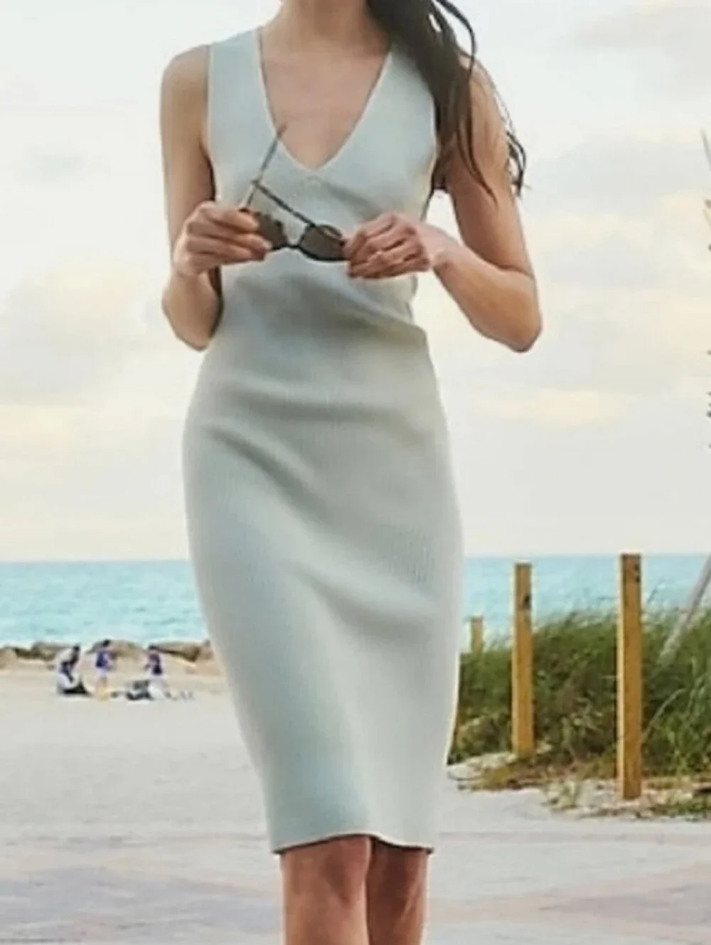 Express Ribbed Sweater Dress - Picture 1 of 7